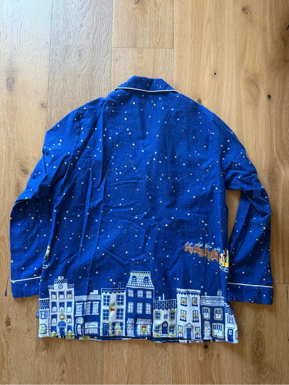 NICK & NORA Starry Night Before Christmas Pajamas Flannel Set XXL - Picture 4 of 9